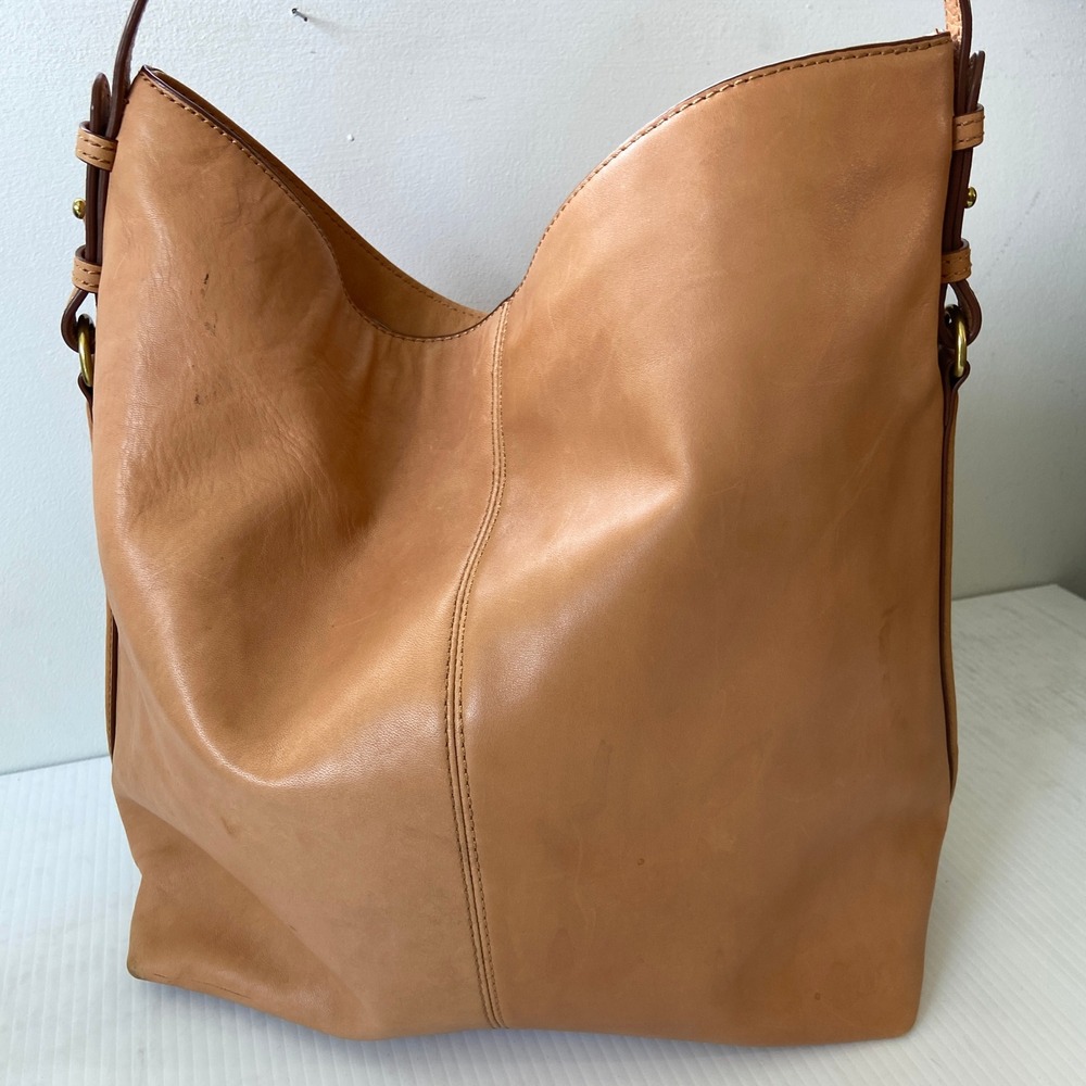 Mark & Graham Camel Tan Brown Leather Tote Bag - Picture 4 of 11